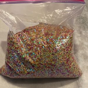 Star glitter. This is 3/4th of a gallon sized zip lock bag of glitter.